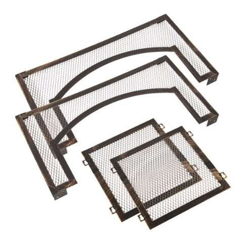 37 Inch Rectangular Metal Outdoor Wood Burning Fireplace - Outdoor Fireplace With Built-in Log Storage & Brush Stick For Log Burner Fire Pit In Patio Garden & Backyard Backyard Brillance