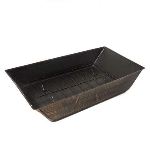 37 Inch Rectangular Metal Outdoor Wood Burning Fireplace - Outdoor Fireplace With Built-in Log Storage & Brush Stick For Log Burner Fire Pit In Patio Garden & Backyard Backyard Brillance