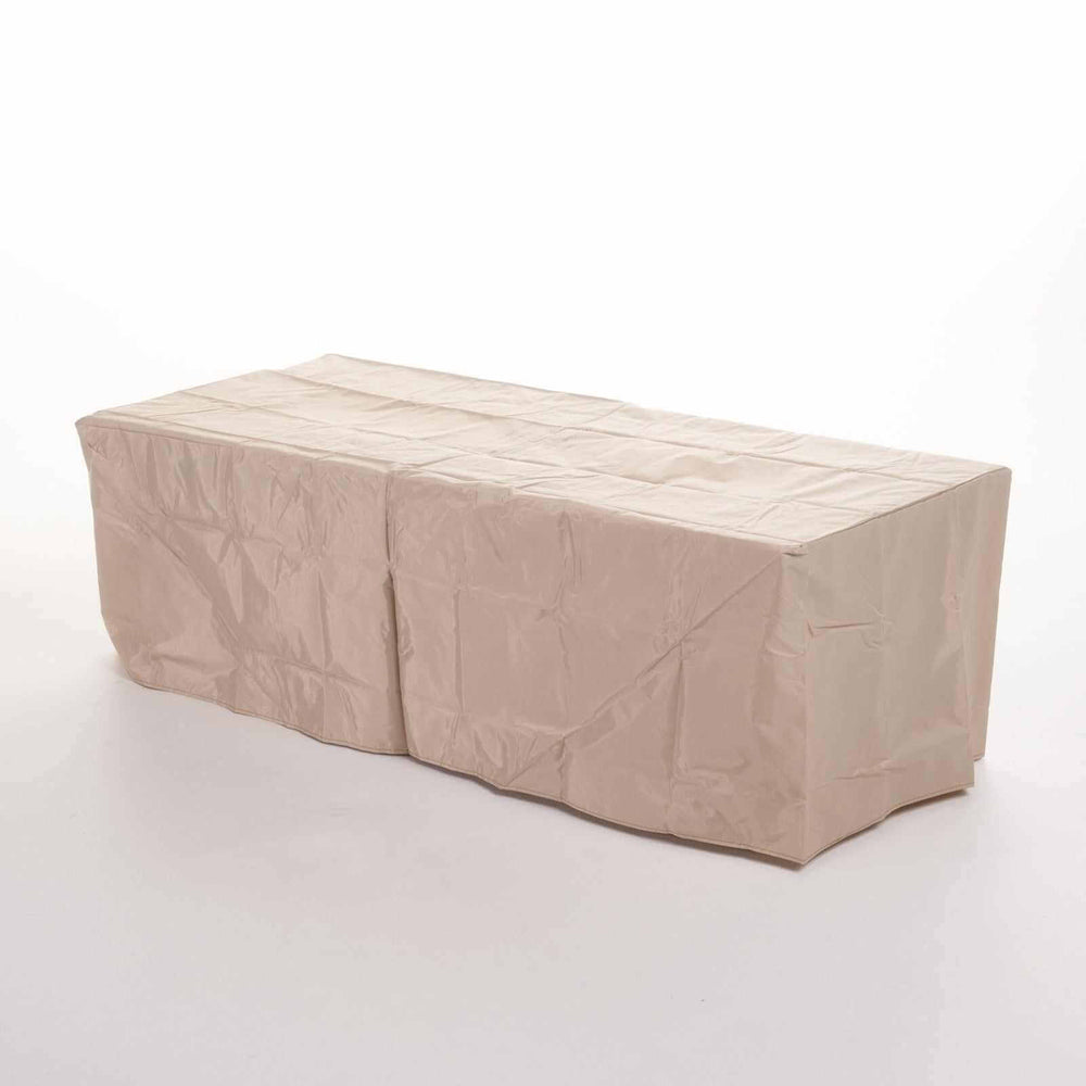 Patio Fire Pit Rectangular Wood Finish MGO Fire Table - 50,000 BT, Grey Backyard Brillance