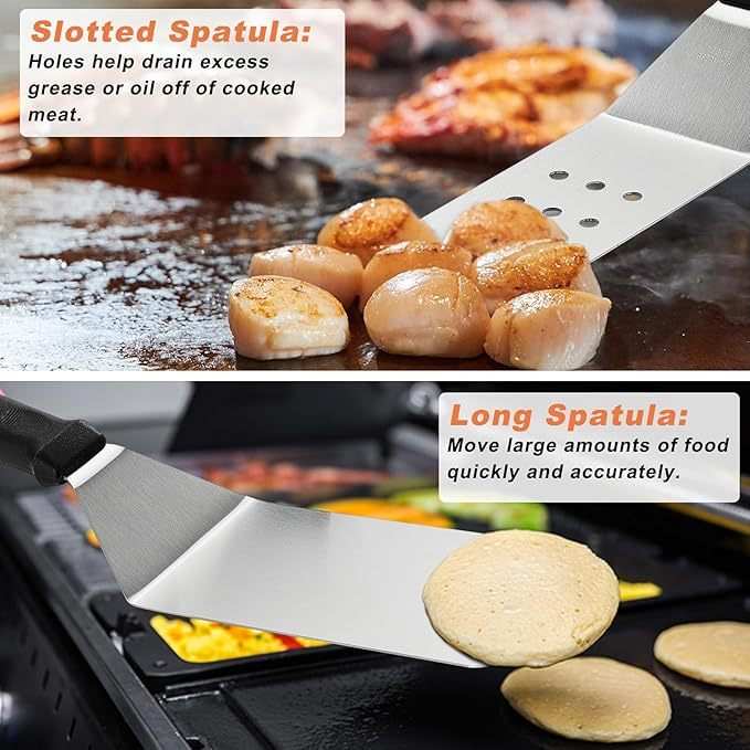 27 PCS Griddle Accessories Kit, Flat Top Grill Accessories Set For Camping, Professional Grill Spatula Set With Melting Dome, Burger Press For Outdoor BBQ Cooking Backyard Brillance