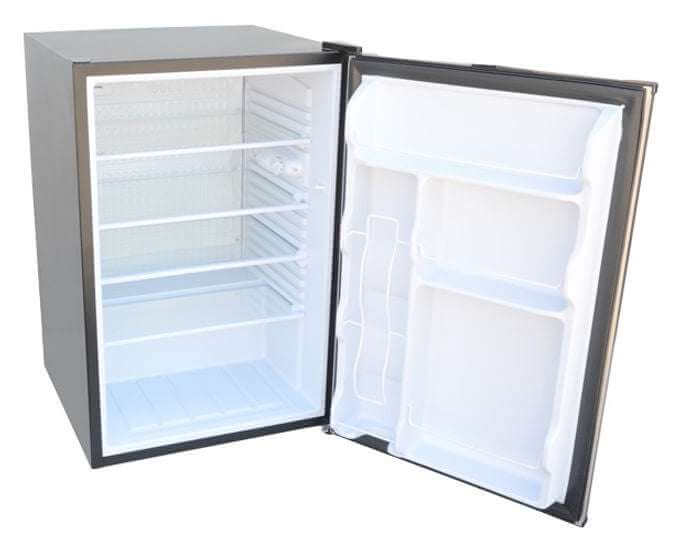 Kokomo Built-In Outdoor Kitchen Refrigerator with Temp Control Soda Rack and Lights. 
