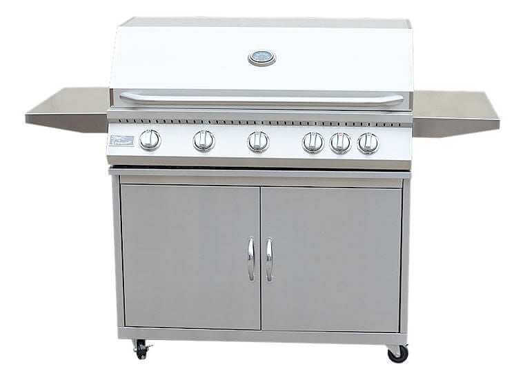 5 Burner 40" BBQ Grill with Cart &amp; Locking Casters