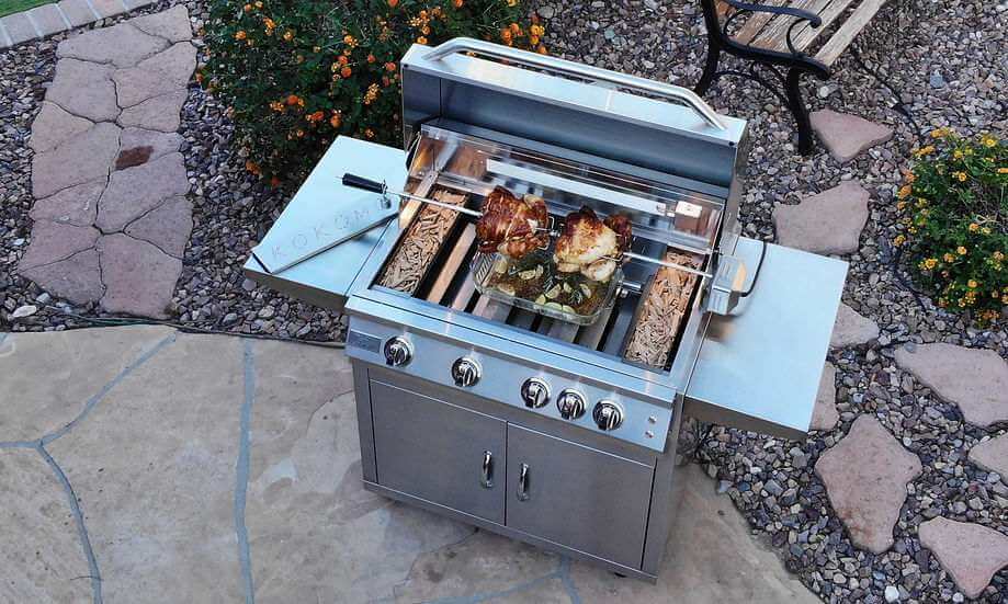 KOKOMO Professional 4 Burner 32 Inch Cart Model BBQ Grill