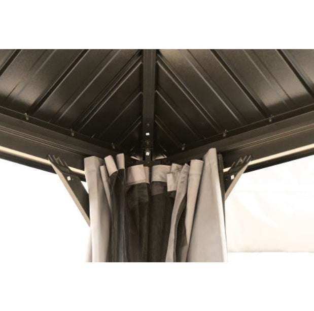 10x10FT Patic Gazebo,aluminum Gazebo With Steel Canopy,Outdoor Permanent Hardtop Gazebo Canopy For Patio, Garden, Backyard Brillance