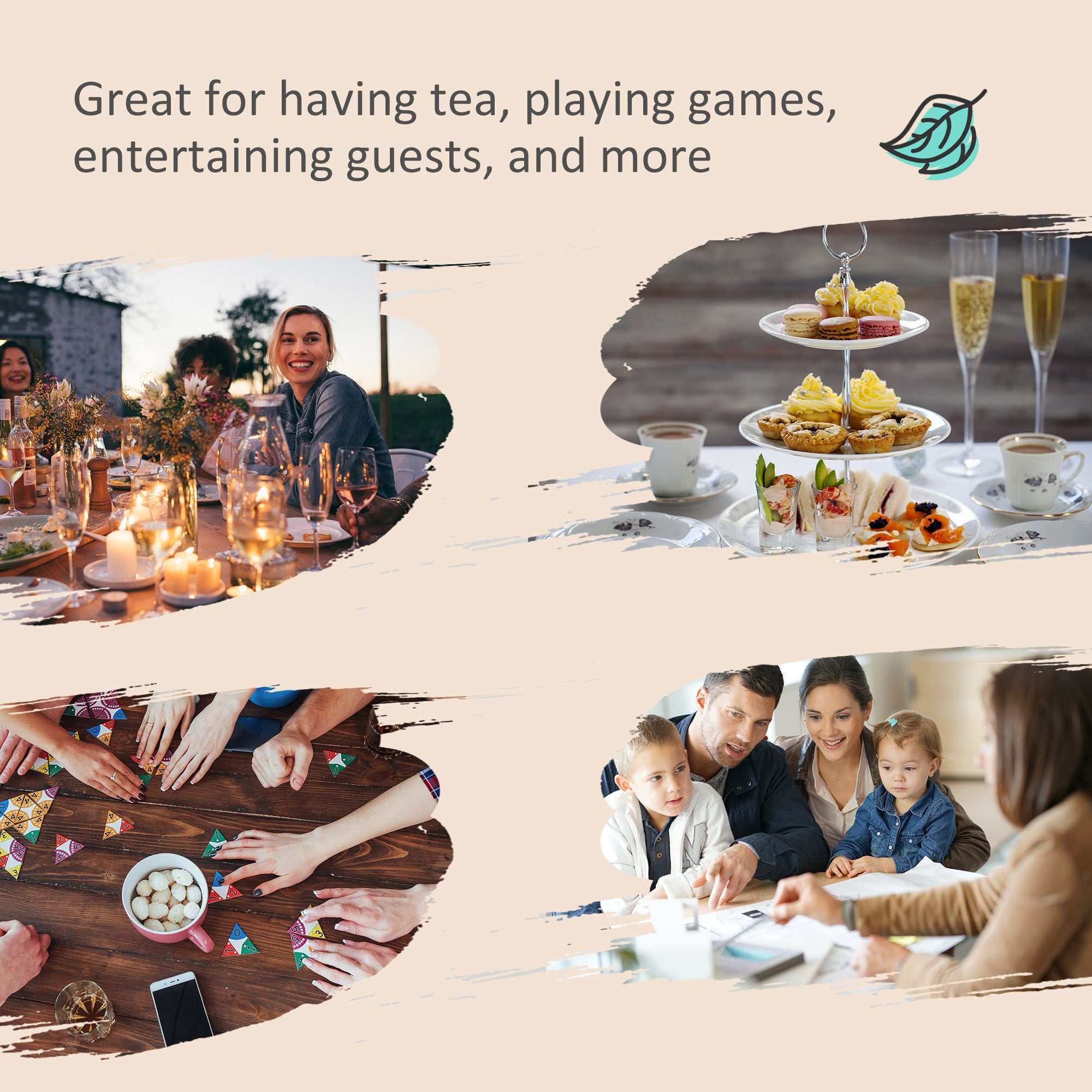 Light mixed brown 8-piece patio furniture set with 9ft umbrella, outdoor dining table, and six chairs for family and entertaining.