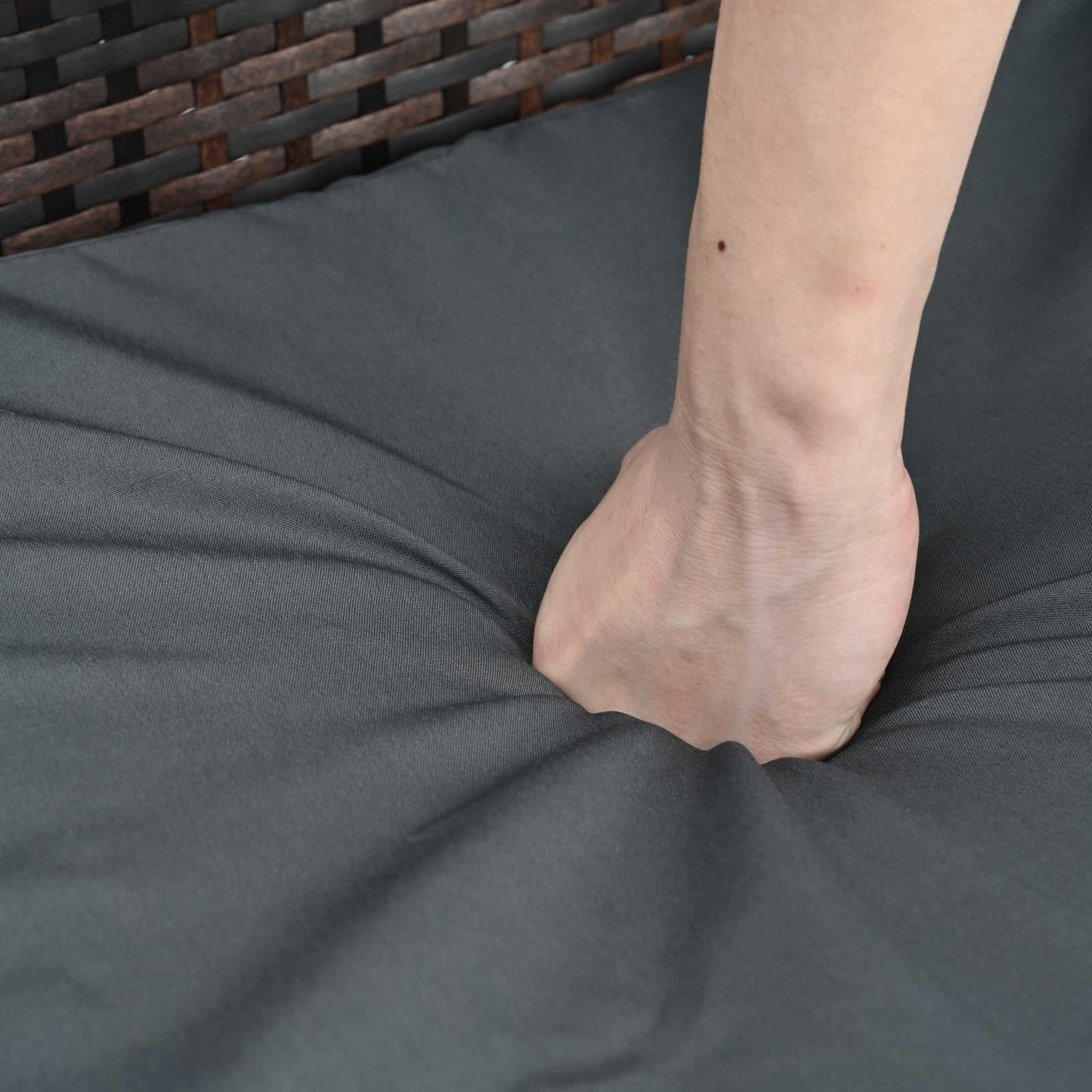 Patio Furniture, Outdoor Furniture, Seasonal PE Wicker Furniture, 5 Set Wicker Furniture With Temper Backyard Brillance