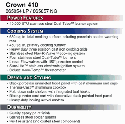 Broil King CROWN 410 - Professional Grade Performance Backyard Brillance