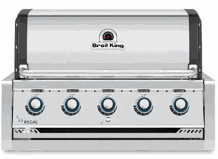 BROIL KING Regal S 420 built-in stainless steel grill with six burners and free grill tool set