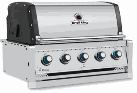BROIL KING Regal S 420 built-in stainless steel grill with six burners and rotisserie burner