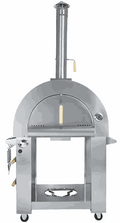Kokomo 32 Inch Dual Fuel stainless steel gas pizza oven with LP/NG compatibility and 32-inch cooking surface