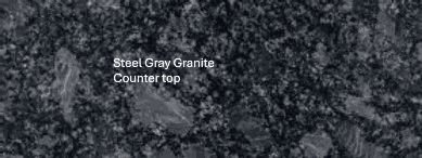 7ft Bar Island with durable concrete base and steel gray granite countertop for outdoor kitchen islands with seating overhang