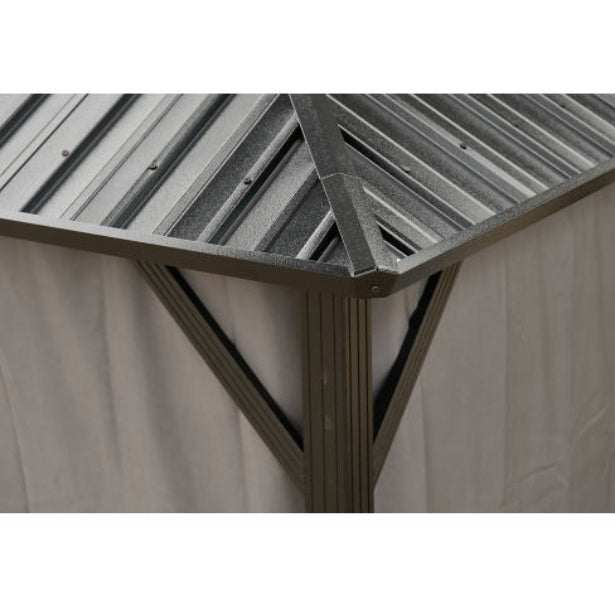 10x10FT Patic Gazebo,aluminum Gazebo With Steel Canopy,Outdoor Permanent Hardtop Gazebo Canopy For Patio, Garden, Backyard Brillance