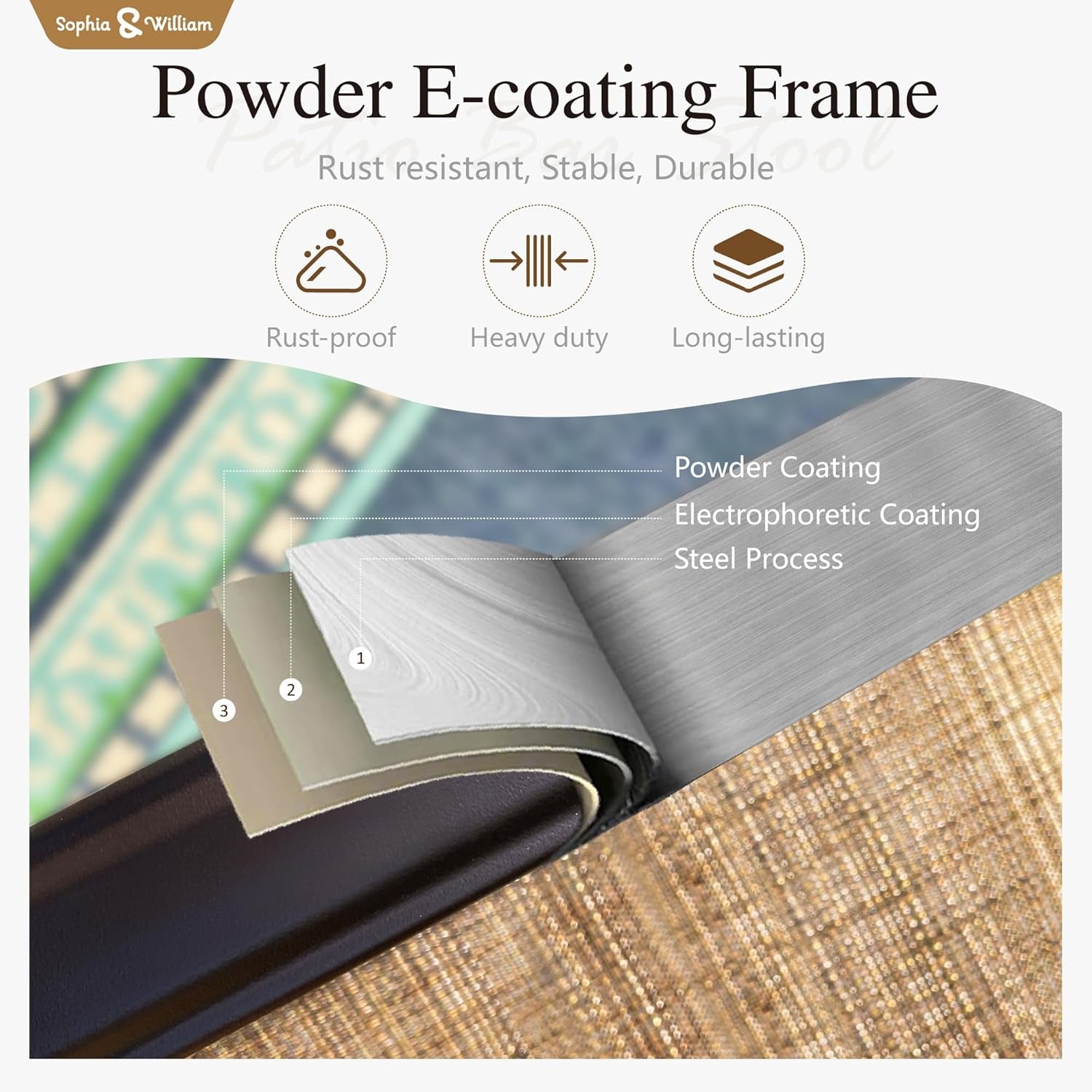 Counter Height Outdoor Bar Set With 2 Swivel Chairs ShipItFurniture