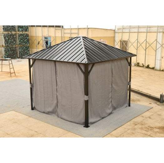10x10FT Patic Gazebo,aluminum Gazebo With Steel Canopy,Outdoor Permanent Hardtop Gazebo Canopy For Patio, Garden, Backyard Brillance