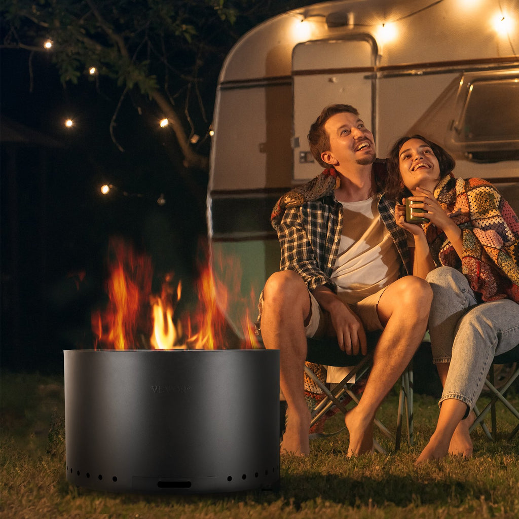 Smokeless Fire Pit Stove Bonfire 28 In Dia Wood Burning Stainless Steel Backyard Brillance