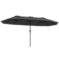 13 Ft. Extra Large Patio Umbrella With Easy Crank Handle, Vents For Outdoor, Patio, Dark Gray Backyard Brillance