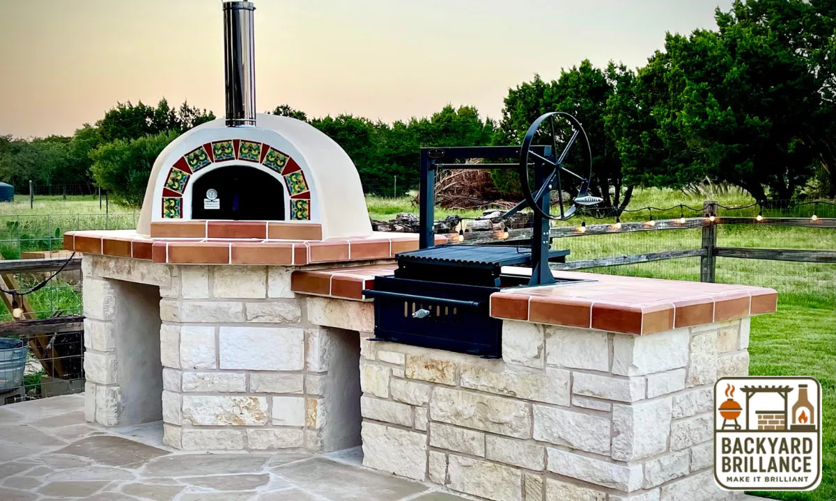 outdoor pizza oven in your backyard